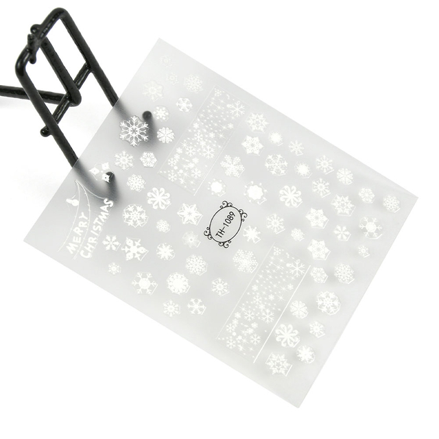 Оптовая Рождественский Дизайн Снежинки Наклейки Для Ногтей