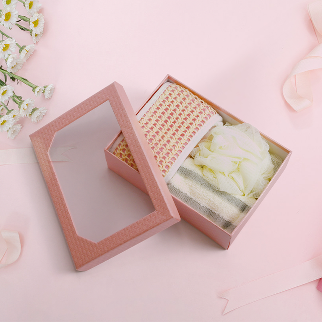 Перчатки для ванной Душ Цветок Купание Спина Полоса Розовая ванна Подарочный набор