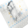 Зимние снежинки белого цвета рождественские наклейки для ногтей