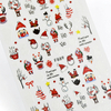 Симпатичные снежинки Снеговик 5D Рождественские наклейки для ногтей