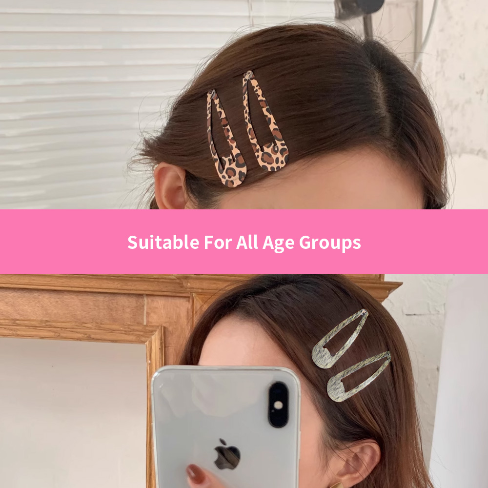 Металлические детские заколки для волос с леопардовым принтом для девочек