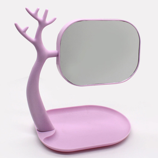 Пластиковое настольное зеркало стоит многофункциональное косметическое зеркало