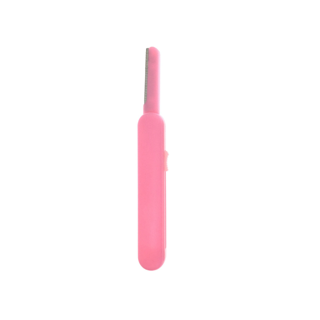 Портативная розовая телескопическая бритва для бровей