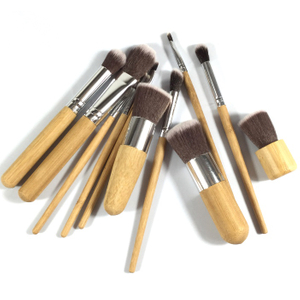 Оптовая 11шт набор кистей для макияжа с деревянной ручкой