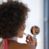 Винтажное ручное зеркало для макияжа из ацетата целлюлозы