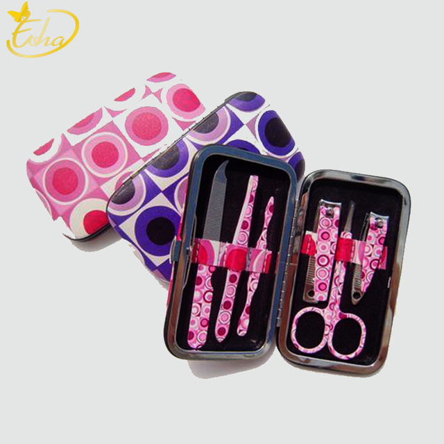 Инструменты для ухода за ногтями Красочный розовый маникюрный набор