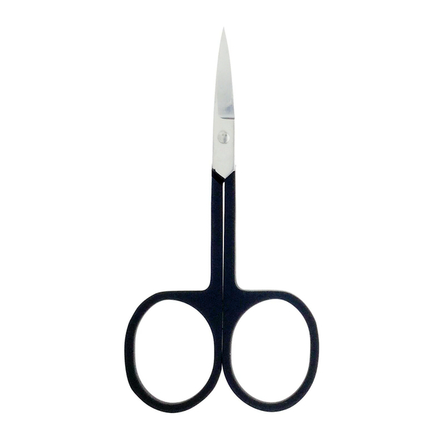 Ножницы для волос в носу для бровей, инструменты для ногтей из черной нержавеющей стали